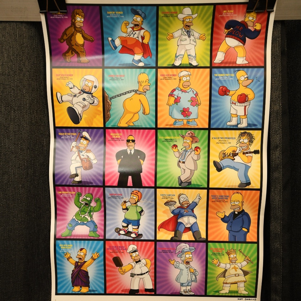 2010 San Diego Comic Con The Simpsons Homer Simpson Promo Poster